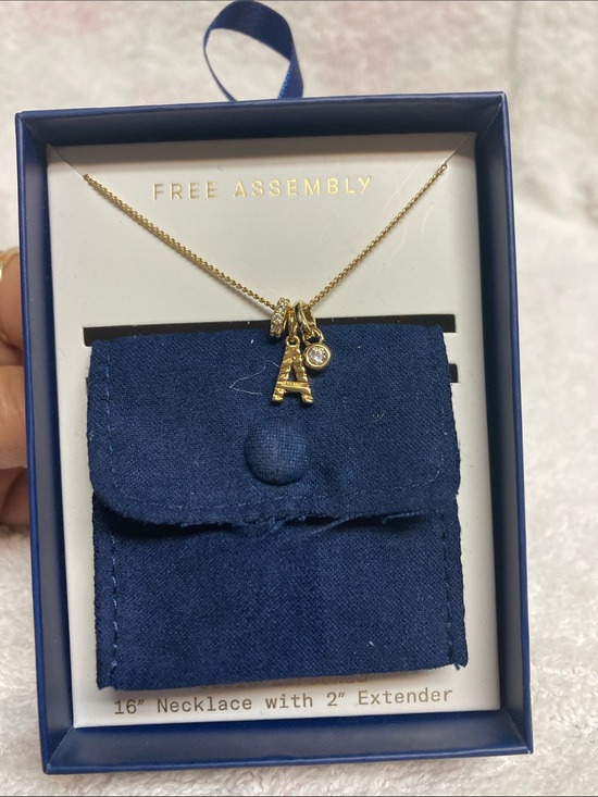 Free Assembly Jewelry - Free Assembly “A” Pendant Necklace - Gold